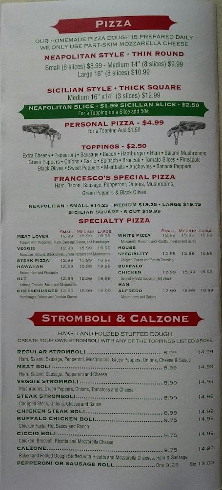Francesco's Pizzeria Menu image 4